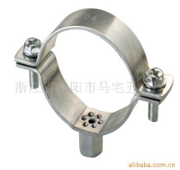 供应抱箍蓝白锌（质量保证安全可靠）铁制管道固定用