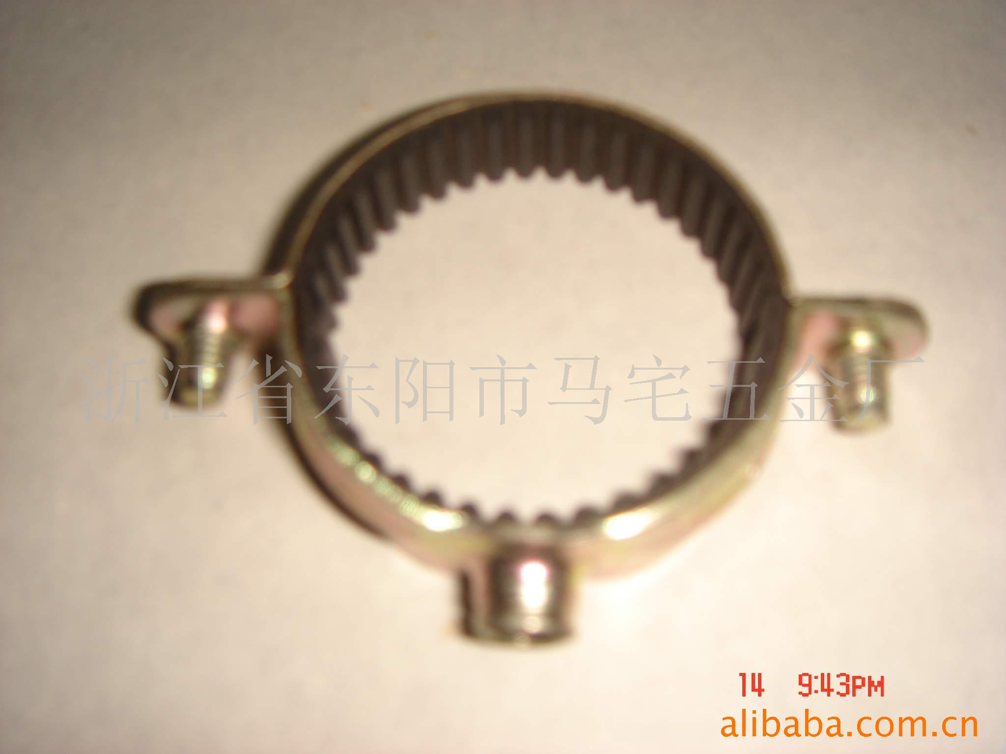 供应管夹(彩锌带胶M7紧固用)铁制管道固定用