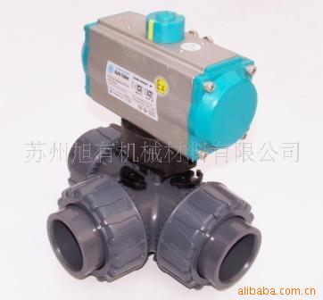 供应PP/CPVC/UPVC气动三通球阀