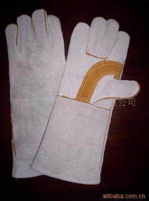 Supply order 16 grey Cow Split Electric welder Labor insurance glove Welder gloves