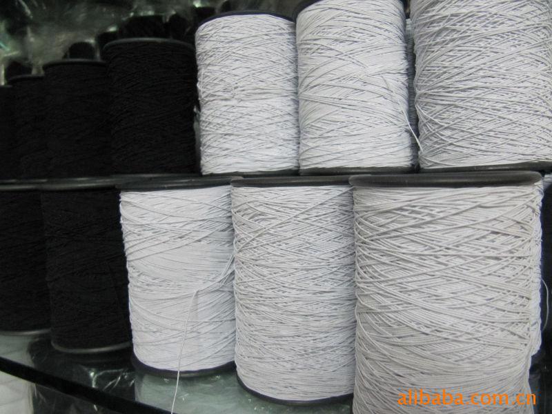 专业生产 白色包根 橡筋线 包覆纱 松紧线 义乌包根批发