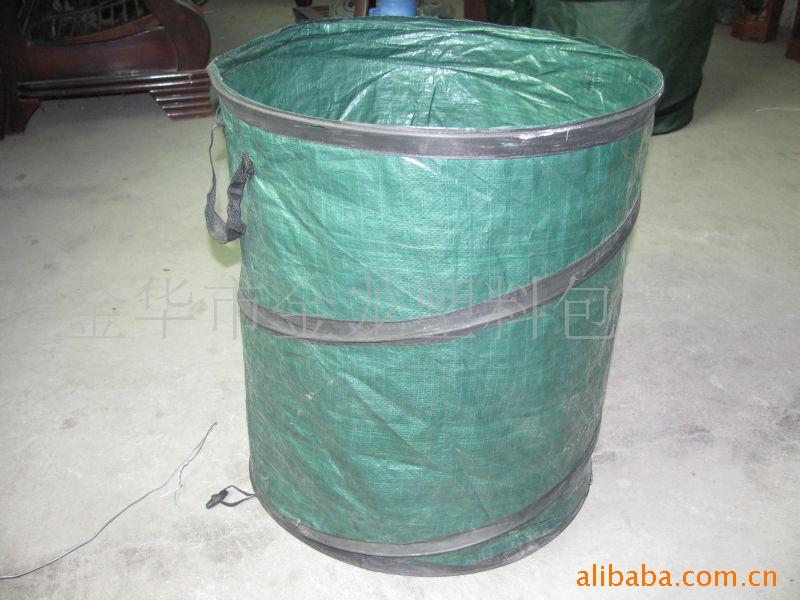 欧美热销园林折叠桶，PE园林弹簧桶   花园落叶桶