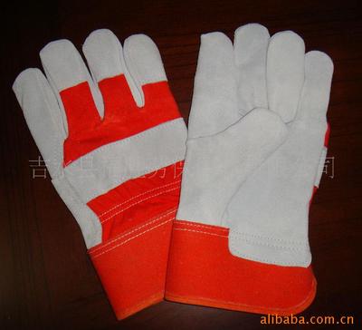 Supply order 10.5 inch grey Cow Split a leather bag Forefinger Labor insurance glove Gloves Wholesale