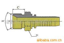 供应英制软管接头(图) 塑料波纹软管接头 软管扣压接头 橡胶软接