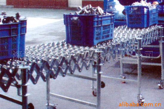 供应伸缩输送机/伸缩福来轮输送机/伸缩式滚筒输送机/裙边输送机