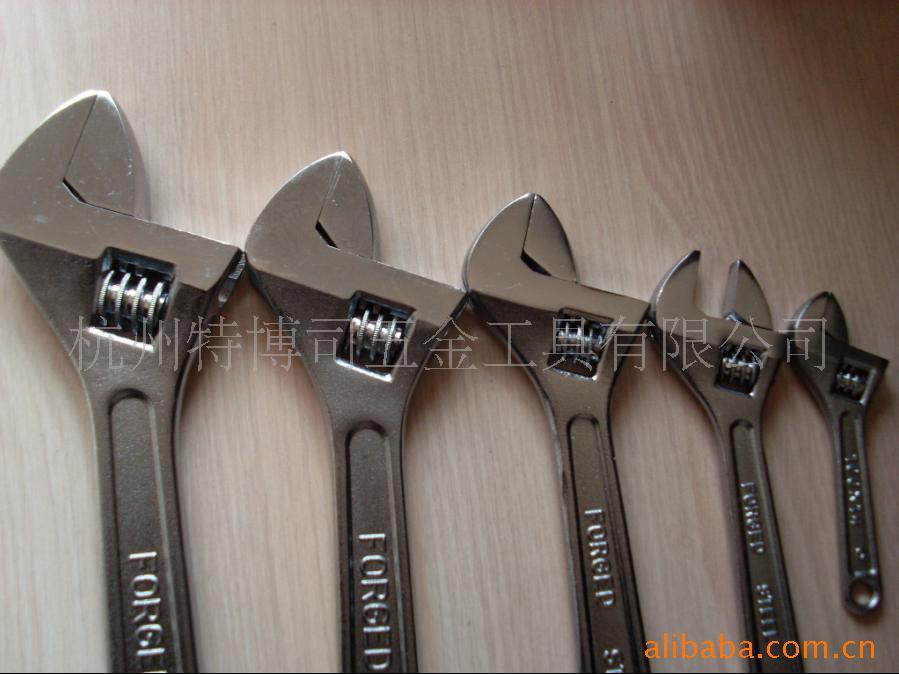 【规格多样】优质光柄活扳手8寸 活络扳手 镀铬 45#  现货