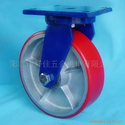 工廠直供250超重型藍架鐵芯聚氨脂PU腳輪