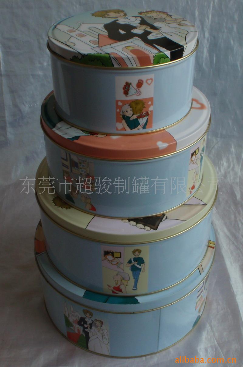 供应圆盒 套罐 马口铁圆罐套罐 曲奇饼干罐 糖果罐