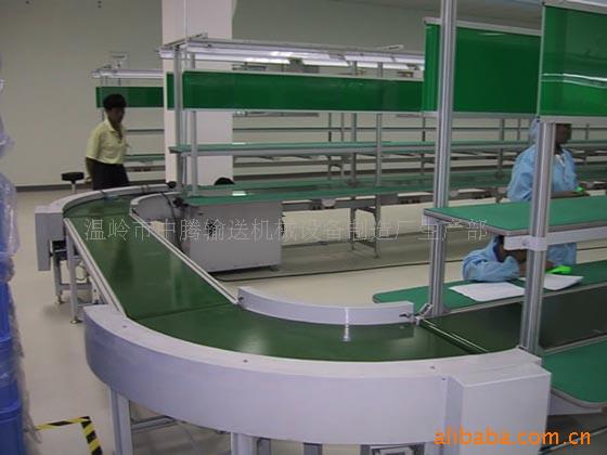 供应皮带线输送流水线 装配线90度转弯皮带线 电子电器包装组装线