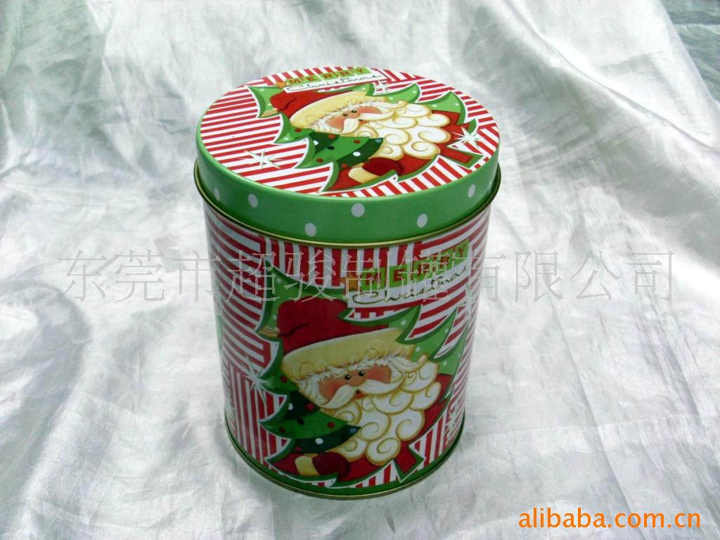 供应圣诞礼品铁盒 圣诞小圆罐 精美礼品罐 马口铁罐