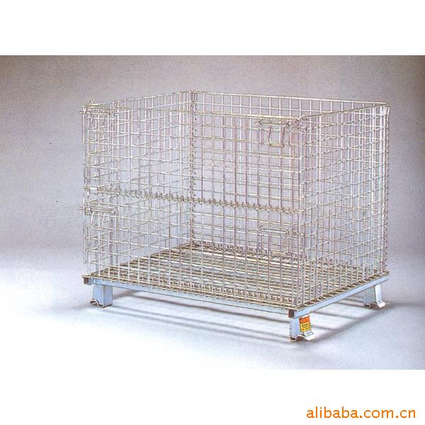 超市货架 供应折叠式仓储笼 承重 耐用，仓库笼