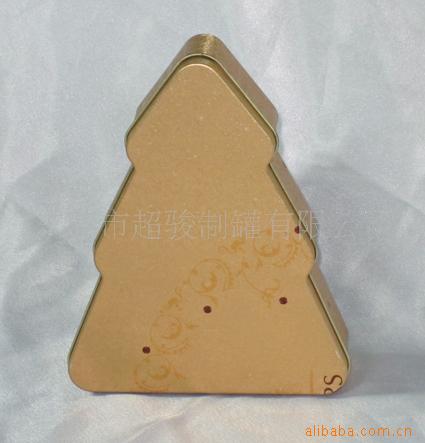供应糖果铁罐 马口铁罐 圣诞树罐 礼品罐 圣诞罐