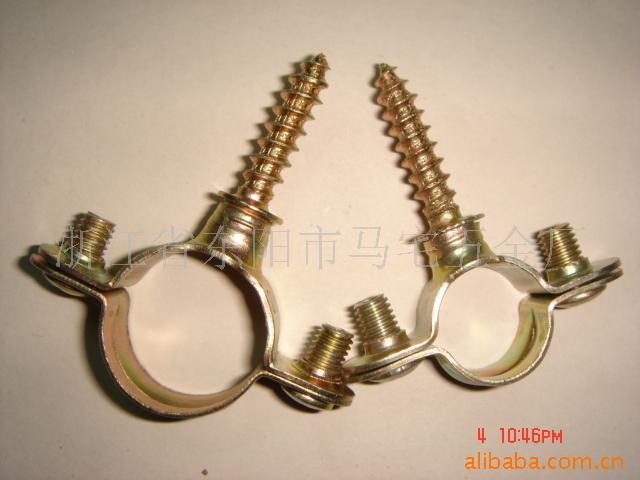供应喉箍(M7彩锌不带胶)铁制管道固定用