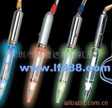廠家批發金屬七彩亞克力管灌油燈筆里面有各種漂浮物