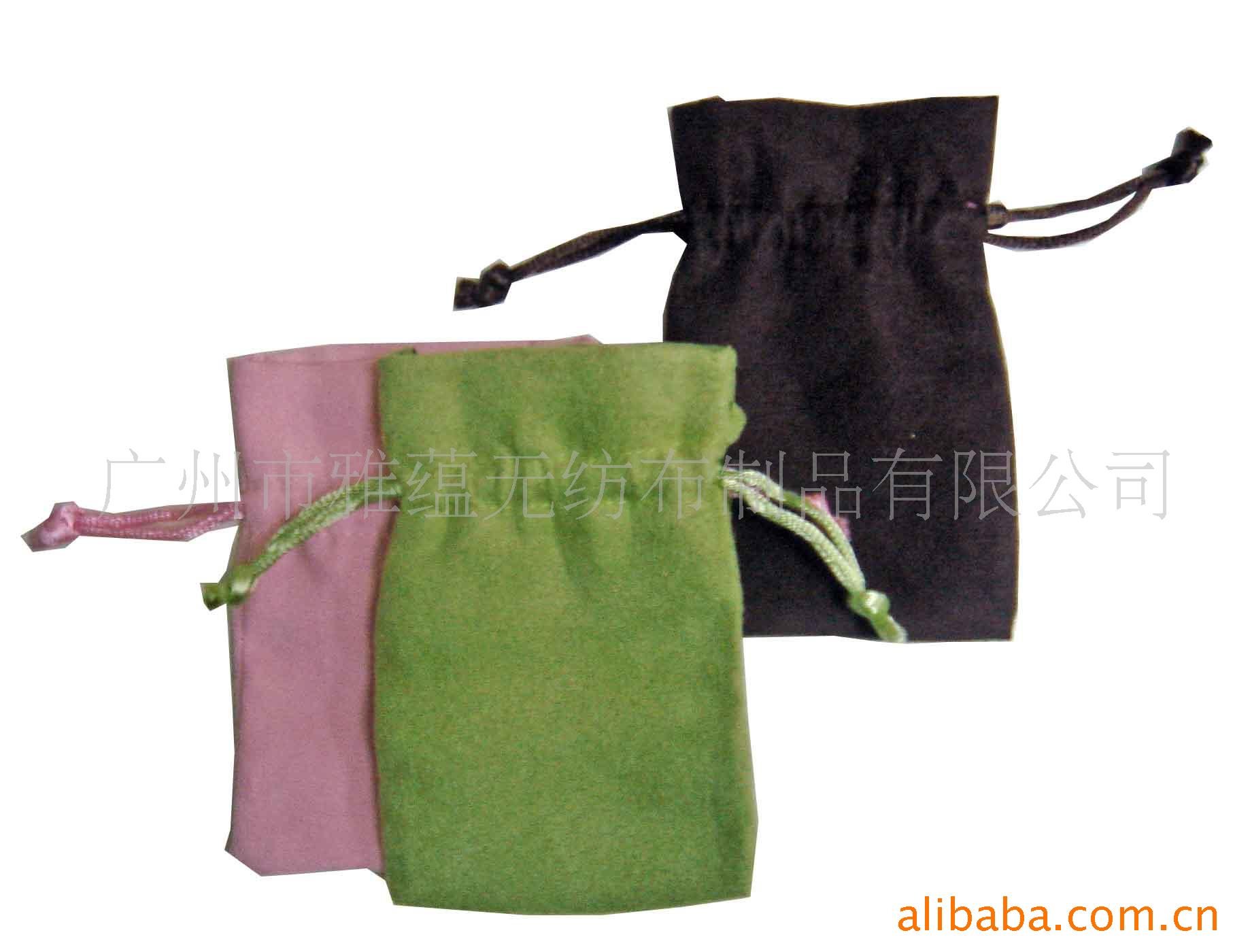 供应束口绒布袋黑色首饰包装绒布拉绳袋礼品包装袋抽绳信封