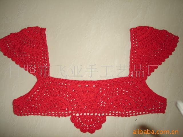 供应手钩花边.手钩衣领.服装辅料衣领花，手工钩编花衣领