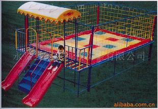 Square trampoline (with protective net) bungee jumping platform jumping bed