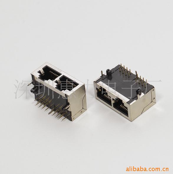 供应RJ45-1X2插座
