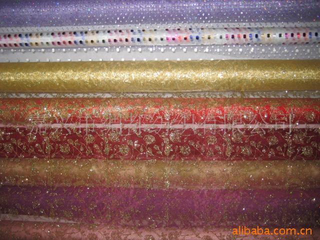烫金珍珠纱 烫金欧根纱 烫金类各种面料，各种欧根纱系列