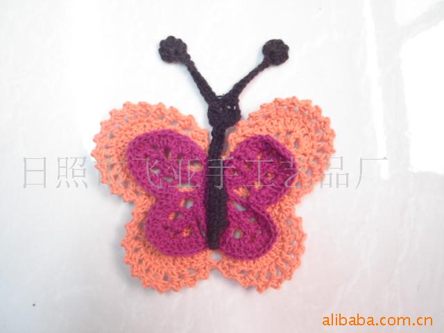 供应手钩花.手勾花.胸花.蝴蝶花．款式新品种全，做工好