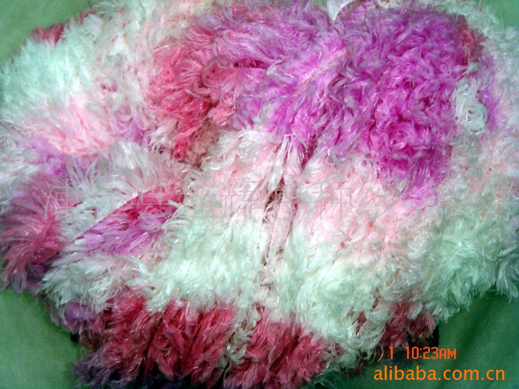 厂家供应 长毛半边绒 花式特种纱线 编织围巾浴袍