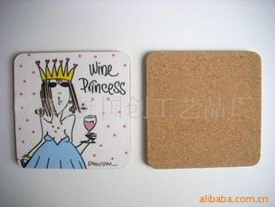 Cork coaster fresh style square insulation pad wholesale factory direct supply density board cork coaster
