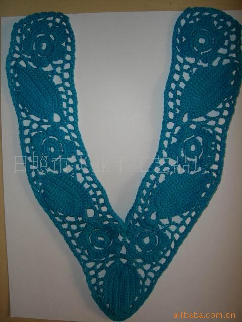 供应花边衣领，编织花边.手工钩编花边