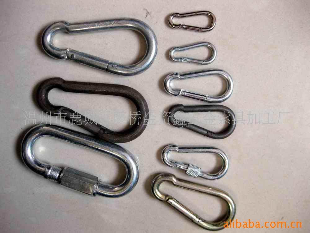 A不锈钢连接环 葫芦钩  弹簧扣 弹簧钩 快挂 登山扣 登山钩高强度