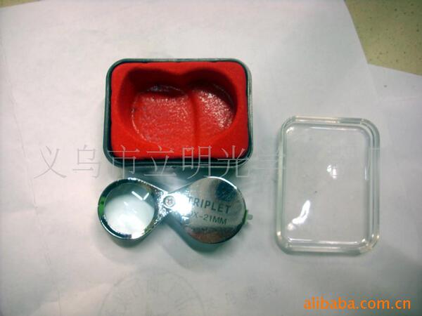Folding handheld glass lens