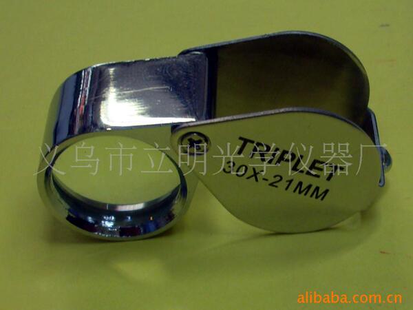 Folding handheld glass lens
