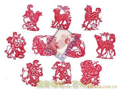 nongovernmental Handicraft new pattern supply technology gift handmade paper cuts suit Chinese Zodiac