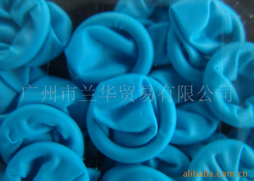 日本品牌 马来西亚产 蓝色无硫丁腈指套 卷口 NBR Blue Ex-Cots
