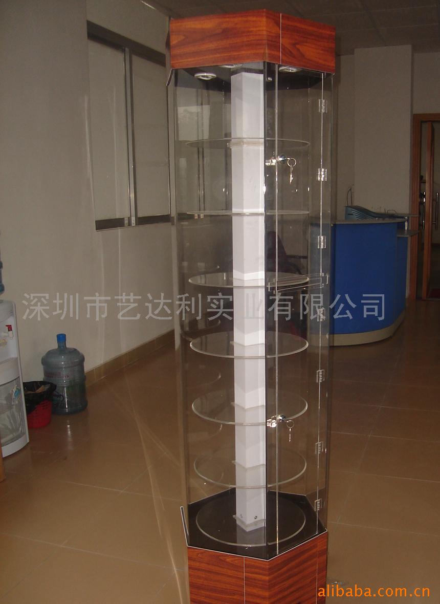 厂家供应有机玻璃压克力旋转式展示柜 有机玻璃制品 工艺品
