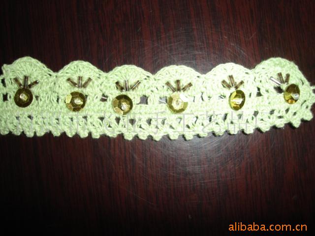 供应手钩花边.棉线花边.针钩花边.钉珠花边加工。款式新。品种全