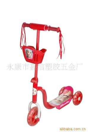 children Three scooters Spider-Man Barbie hello kitty Scooter A generation of fat