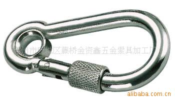 D型索具弹簧钢钩 连接环 弹簧扣 快接不锈钢环源头工厂