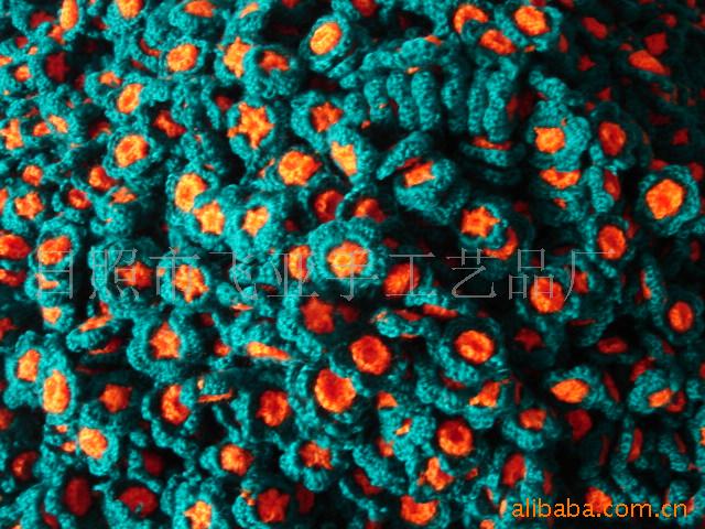 加工定做各种花型编织钩花田园清新手勾花．手钩毛线花,手工花.