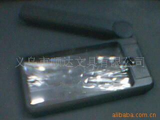 灯放大镜,折叠 方型 高倍放大镜老年用镜阅读镜