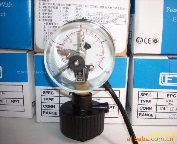 供应FTB电接点（隔膜）压力表,EPG75电接点压力表4KG接口1/2内牙
