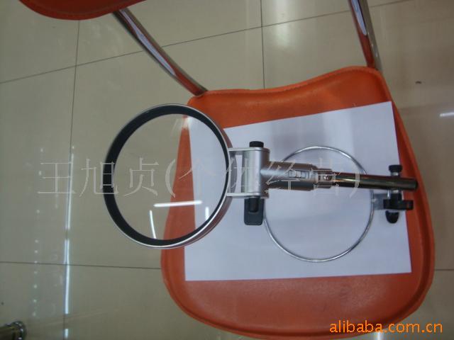 架子放大镜辅助放大镜带灯便捷式凹凸镜折叠式厂家供应