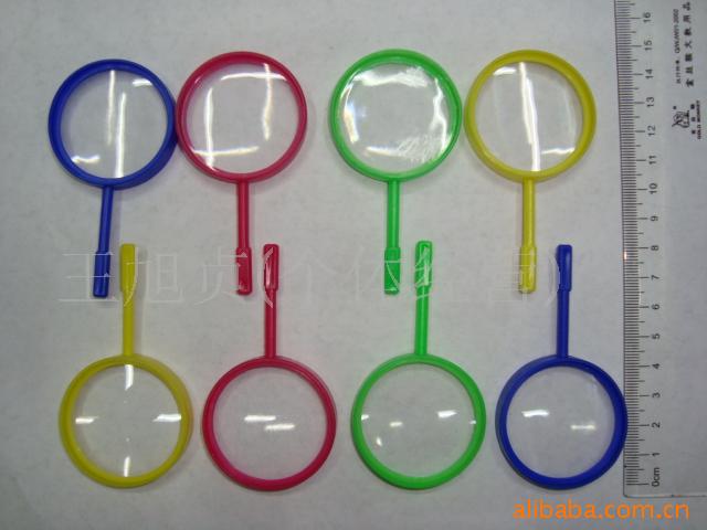 彩色放大镜，玩具放大镜，塑料放大镜，光学仪器