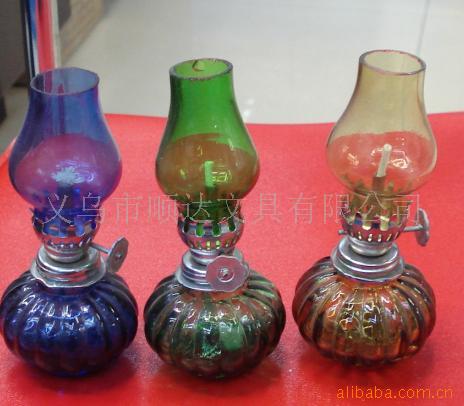 玻璃煤油灯，工艺品，煤油灯，玻璃瓶，陶瓷制品，油灯