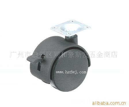 供应2寸带刹平板脚轮配38X38铁板