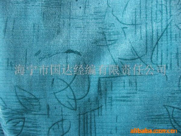 厂家供应印花短毛绒印花绒布 印花拉毛布 平网渗透印花