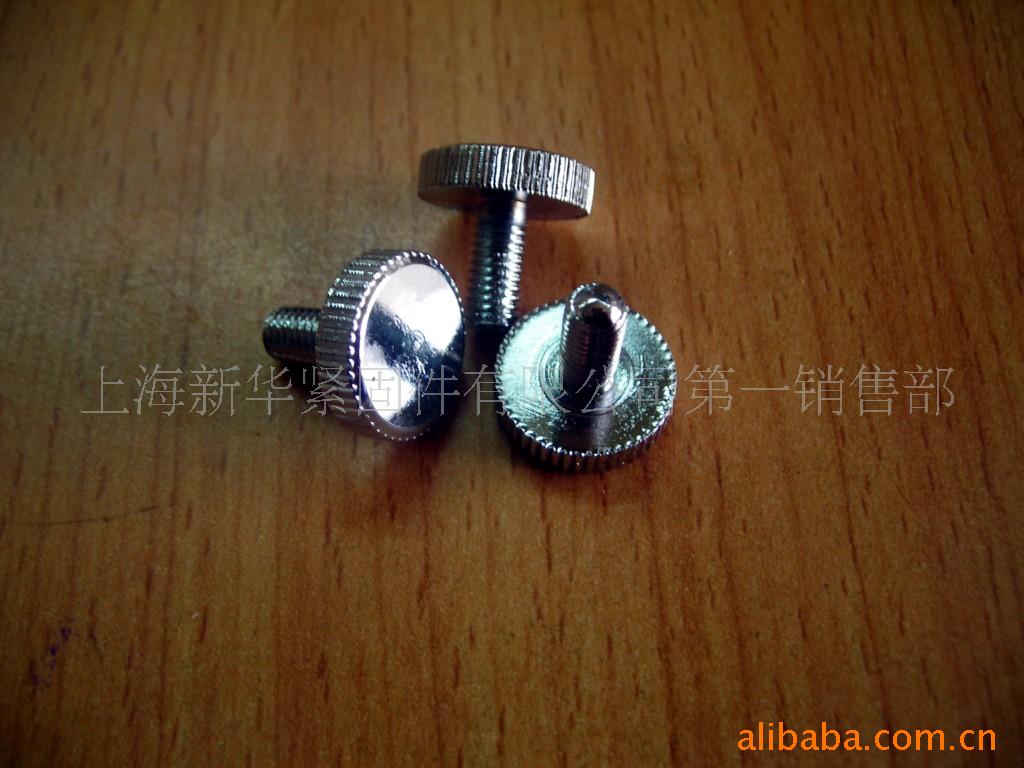 供应GB835 滚花螺丝  手拧螺丝 调节螺钉 镀镍滚花平头螺丝 M6