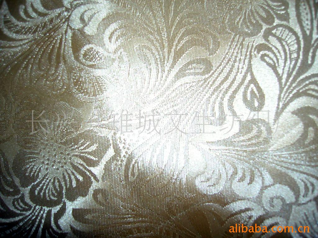 厂家直销 电子龙头喷水提花布 六叶花提花布 桌布 里子布 服装布