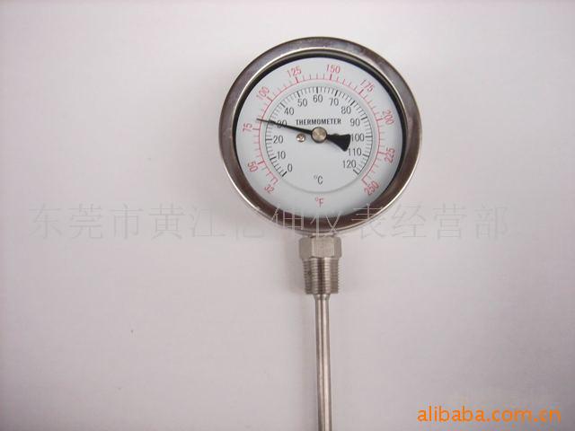 供应全不锈钢工业温度计，双金属温度计