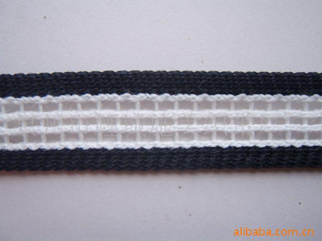 福建厂家直销方格网眼带、菱形银丝网眼带、七彩单面带可定做