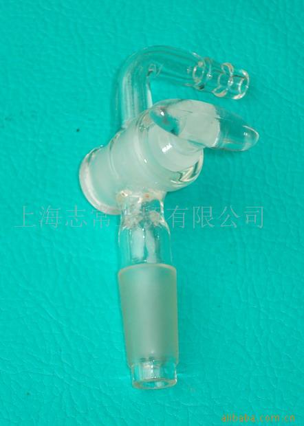 玻璃节门90度抽气接头玻璃仪器实验用品