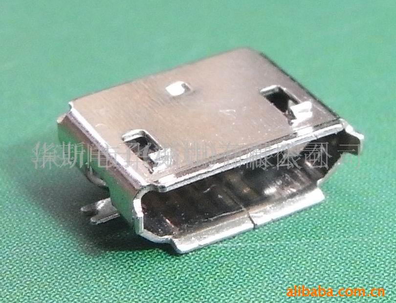 Micro USB 5P插座斜口 V8母座 三星/诺基亚/充电连接器